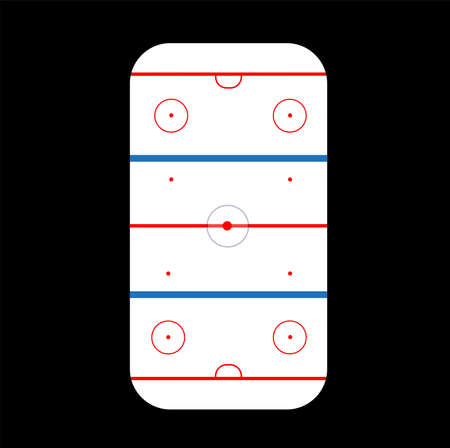 Ice Hockey Rink Vector for sports conceptsのイラスト素材
