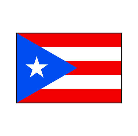 Cuba Rectangle Flag Vector Icon Button for North American Island Concepts.のイラスト素材