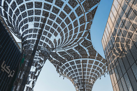 "10.23.2021 - Dubai, UAE - Expo 2020 Sustainability District a global event on future innovation"のeditorial素材