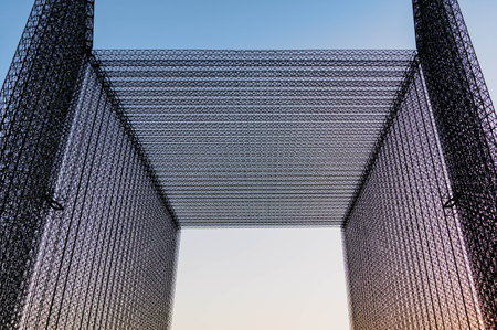 10.21.2021 - Dubai, UAE - Expo 2020 Mobility Entrance way at sunset for global event on...