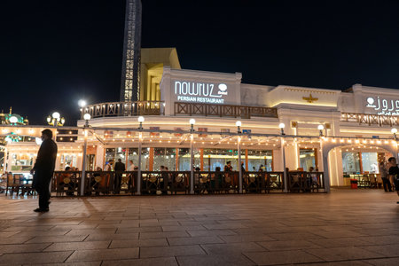 Dubai, Dubai,UAE - 3.22.2022 Nowruz Persian or Iranian Restaurant t at Global Village Market in...