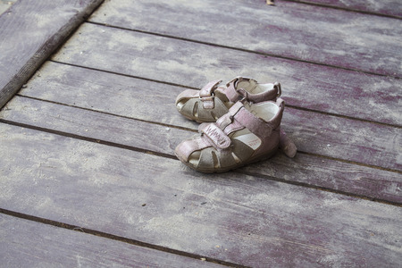 Childrens sandalsの写真素材