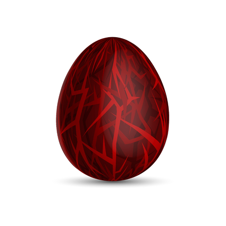 Easter egg with a pattern of ruby thornsのイラスト素材