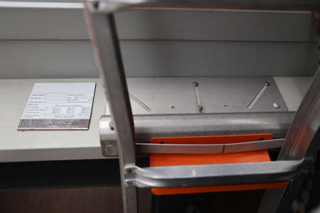 Safety work place top view picture safety data plate information of industry rope access on the top...