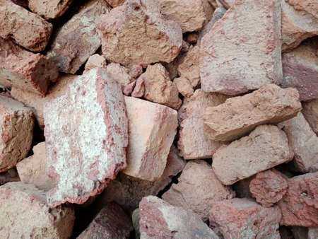 broken red bricks