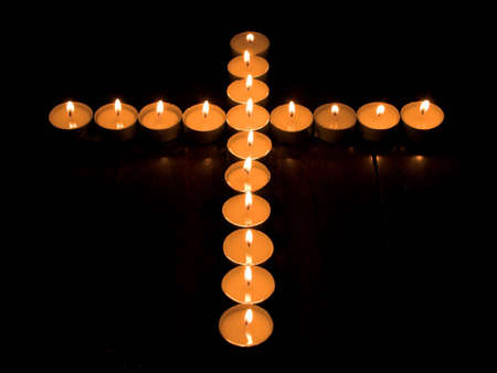 Candle Crossの写真素材