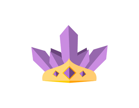 Vector gold crowns. Vector illustrationのイラスト素材