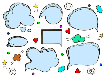 Comic speech bubbles. Comic. Vector illustrationのイラスト素材