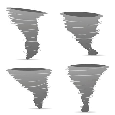 Tornado vector isolated on background. Transparent storm twister. Swirl tornado air effect. Vector illustration eps 10.のイラスト素材