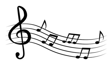 Music notes and symbols isolated. Vector illustration.のイラスト素材