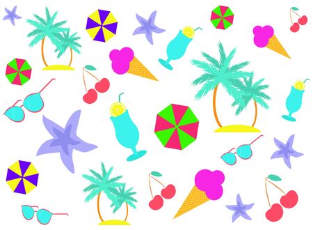 Bright summer pattern vector illustration