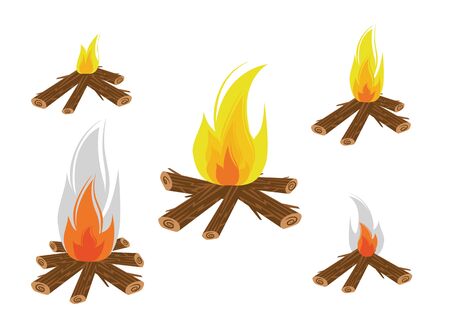 Fire effect. fire burning light effects. Vector illustration eps 10.のイラスト素材