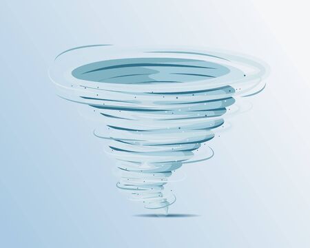 Tornado vector isolated on background. Transparent storm twister. Swirl tornado air effect.のイラスト素材