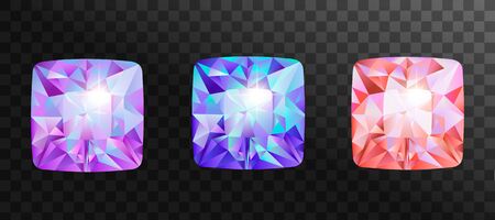 Set of  jewelry gems, stone for game. Vector illustration のイラスト素材