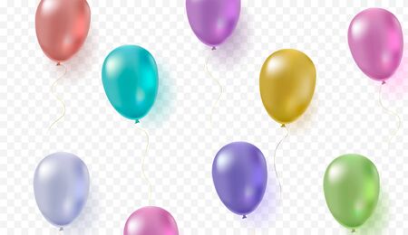 Colorful helium balloon background for partyのイラスト素材