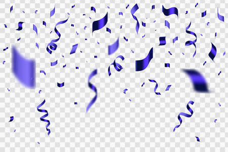 Christmas, Valentines day blue confetti on transparent background. Falling shiny confetti glitters. Tiny Confetti Isolated On Transparent Background.のイラスト素材
