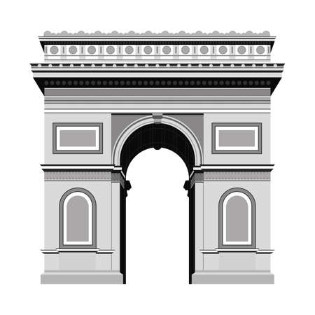 Arc de Triomphe. Travel, journey concept. Famous monuments of world countries. Vectorのイラスト素材