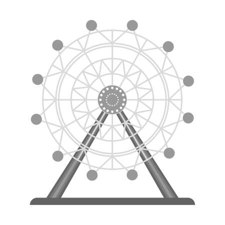 ferris wheel  Tourist attraction Travel, journey concept.のイラスト素材