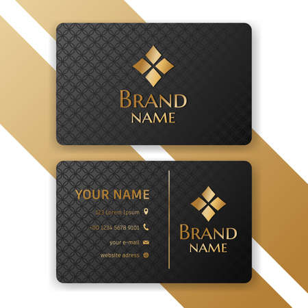 Modern realistic business card template. Creative and Clean Business Card Template. Luxury business card design template.のイラスト素材