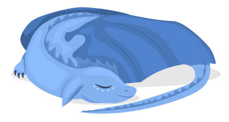 Cartoon dragon. Fantasy dragon, funny fairytale reptile and medieval legends fire breathing serpent cartoon isolated vector.のイラスト素材