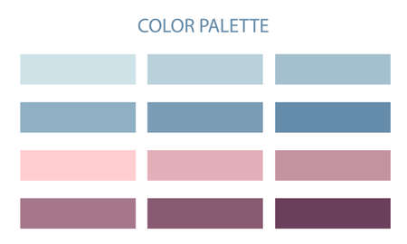 Creative vector illustration of natural tone color palette set isolated on white background. Art design.Shape in natural color paletteのイラスト素材