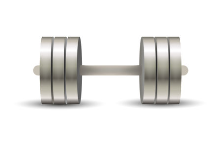 Realistic vector illustration. Sport equipment. Realistic equipment for fitness and power weight lifting exercisesのイラスト素材