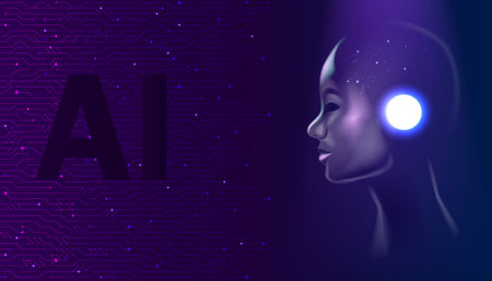 AI, Artificial intelligence. Ai digital brain. AI background. Neural netrwork concept backdropのイラスト素材