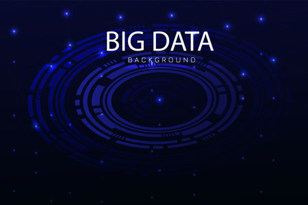 Vector abstract big data visualization. Visual information background. Future technologyのイラスト素材