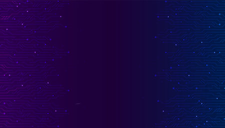 Abstract digital background of points and lines. Quantum computer technologies concept. Big dataのイラスト素材