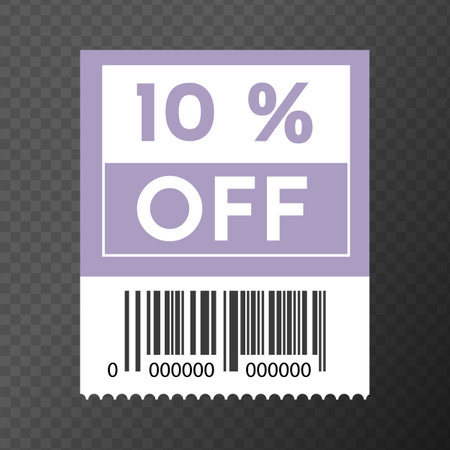 Coupon 10 percent off.Promotion sale. Coupon fashion ticket card. Coupon discount. Vector illustration EPS10のイラスト素材