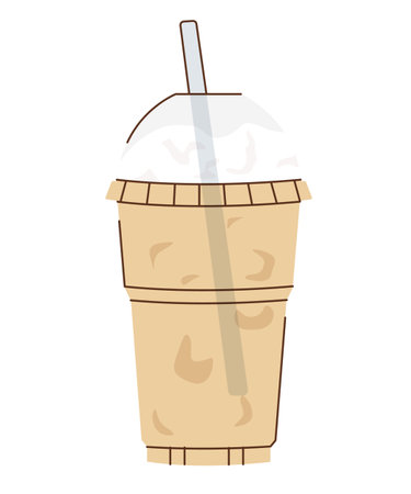 Hot and cold coffee beverage. Drink cup vector flat icon. Vector illustration EPS10のイラスト素材
