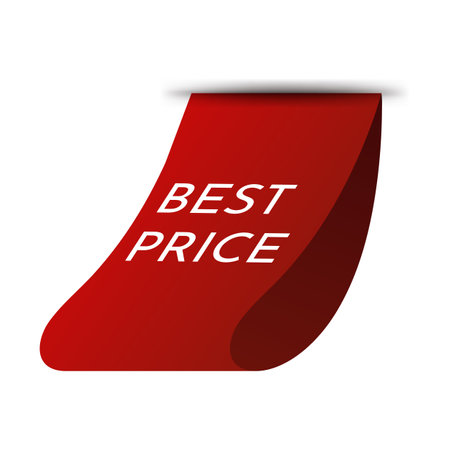 Price tag vector. Ribbon sale banner. Best price. Isolated vector illustration EPS10のイラスト素材