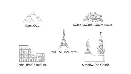 Cities and countries.のイラスト素材