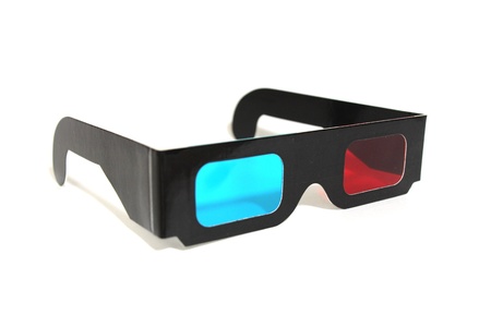 Anaglyph 3D Glasses Isolated on White Background