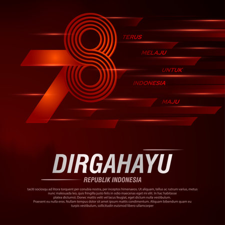 78th indonesia independence day background, with the proceed speed of movement designのイラスト素材