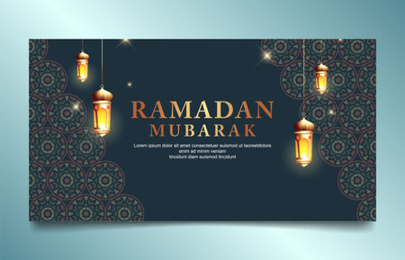 Ramadan kareem islamic festival religious social media cover backgroundのイラスト素材