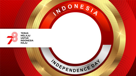 Dirgahayu Indonesia Ke-78 Banner design, with copy space for textのイラスト素材