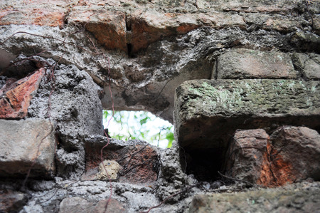 Close up old rusty bricks textureの写真素材