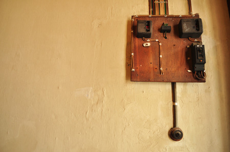 Old Vintage bakelite light switch systemの写真素材