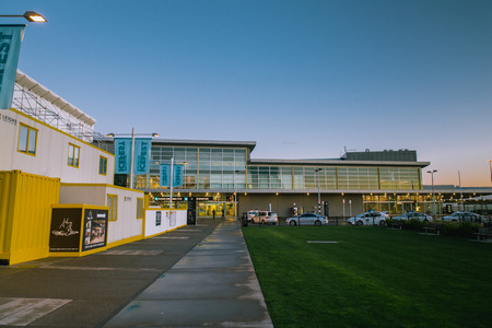 Sunrise view at Christchurch Airportのeditorial素材