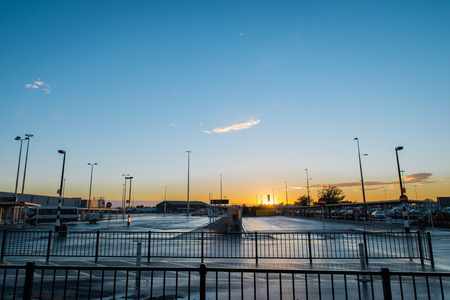 Sunrise view at Christchurch Airportのeditorial素材
