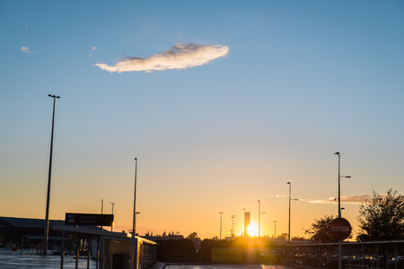 Sunrise view at Christchurch Airportのeditorial素材