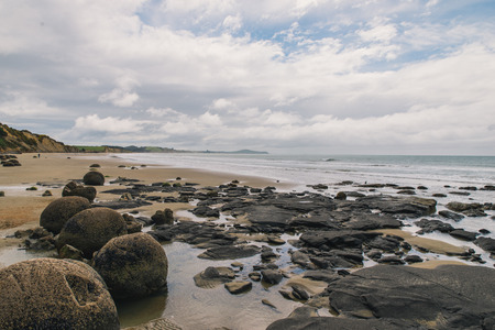 Moeraki Boulders Beachの写真素材