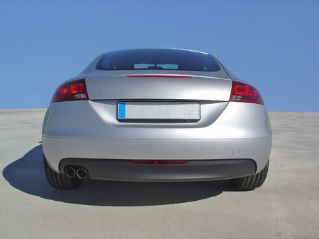 Sports car with no brand and no sign, in perfect shape, brand new, the day it was delivered.の写真素材