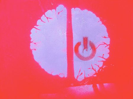 A geeky way to represent what's convinient to do with your brain once in a while.の写真素材