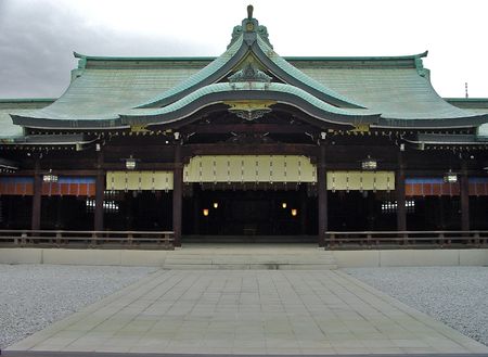 Meiji's Temple front and main building.の写真素材