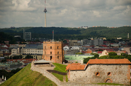 Tower of Gediminas in Vilniusの写真素材