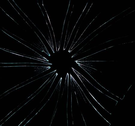 broken glass dark backgroundの写真素材