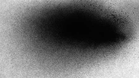 Thin trickles of spilled paint trickle down the white background. Isolated black ink drips onto...