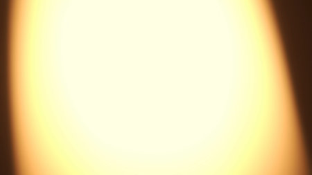 Framed against a black background. Depicts abstraction, light, fire glare, ray, in warm, bright...